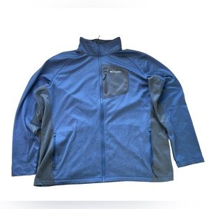Columbia Men's Klamath Range Full Zip Fleece Jacket Sz XXL 2XL Navy Blue